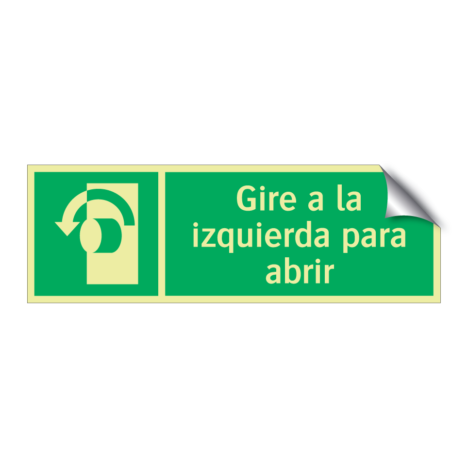 Gire a la izquierda para abrir
