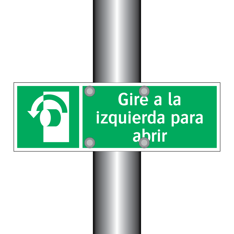 Gire a la izquierda para abrir
