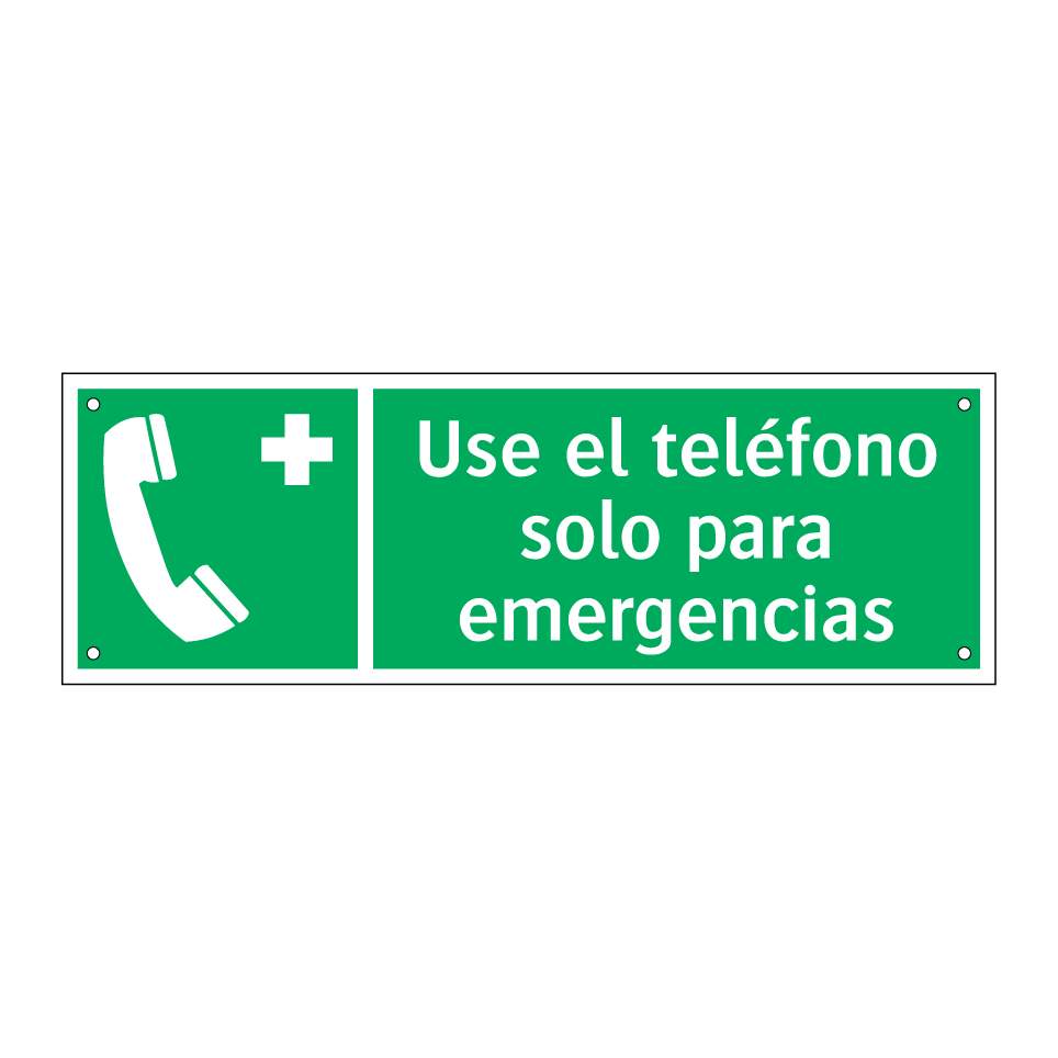 Use el teléfono solo para emergencias