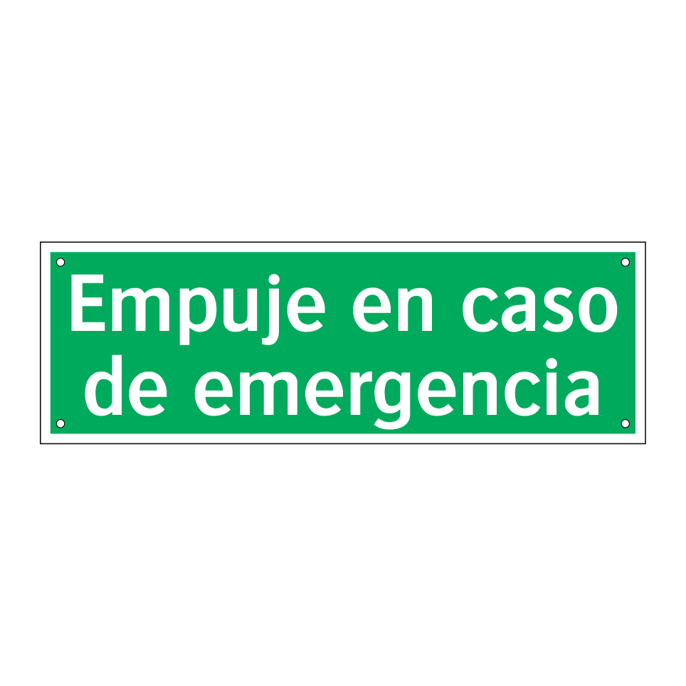 Empuje en caso de emergencia