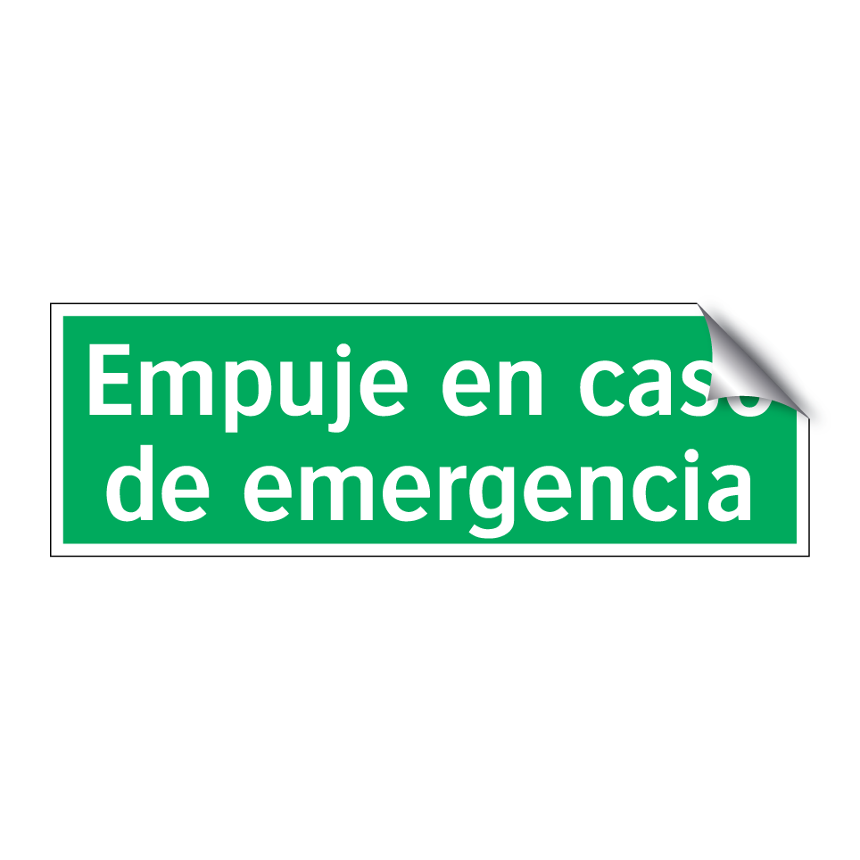 Empuje en caso de emergencia