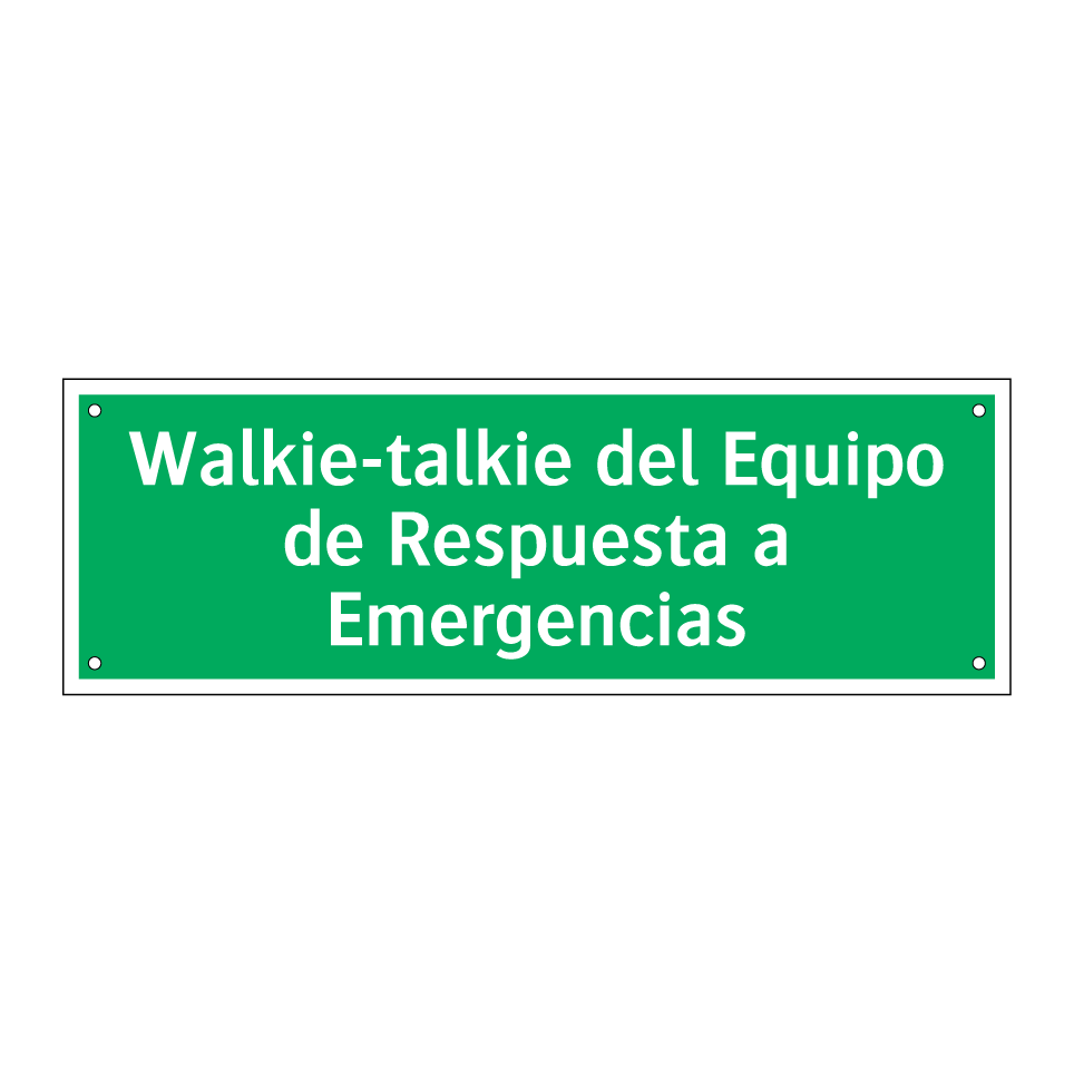 Walkie-talkie del Equipo de Respuesta a Emergencias