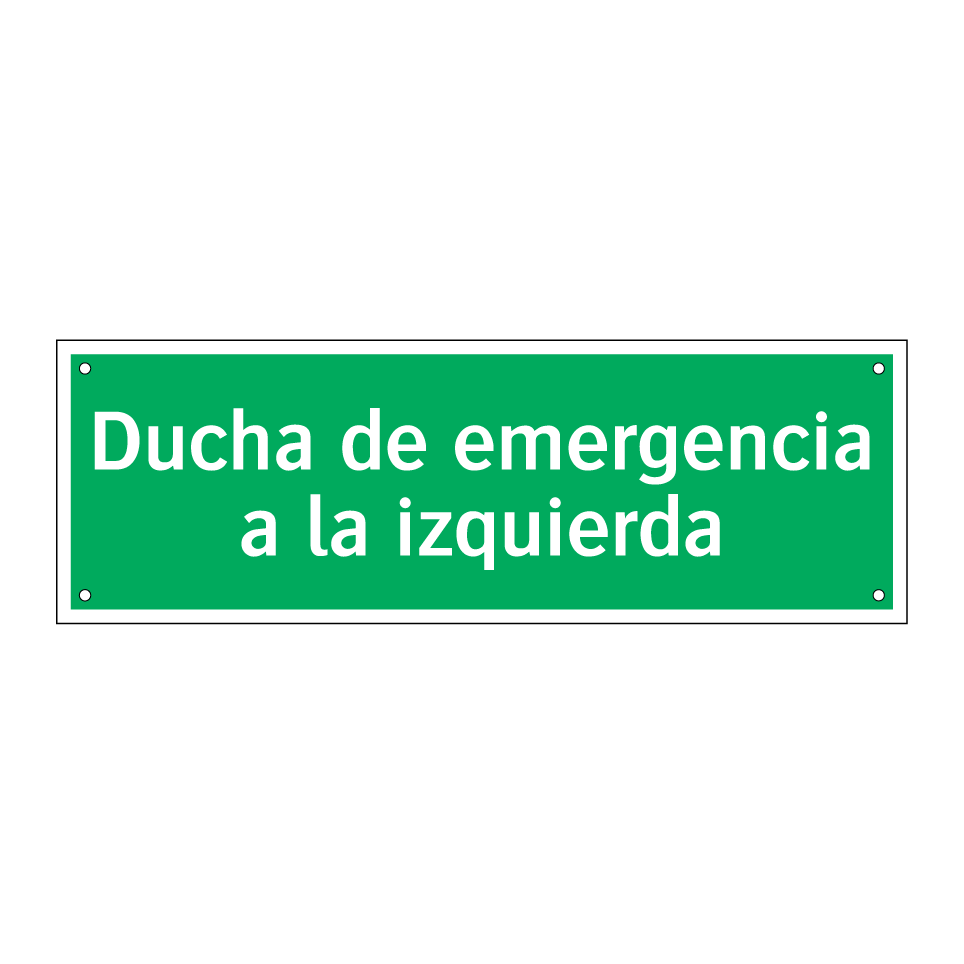 Ducha de emergencia a la izquierda