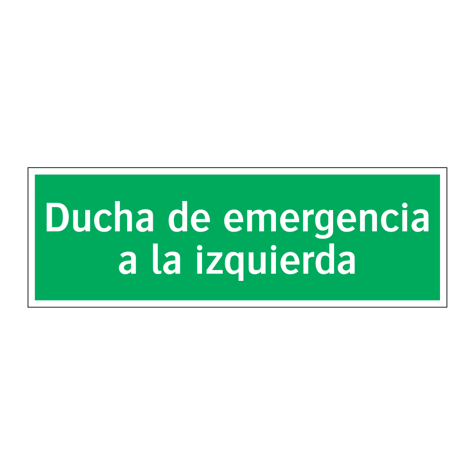 Ducha de emergencia a la izquierda