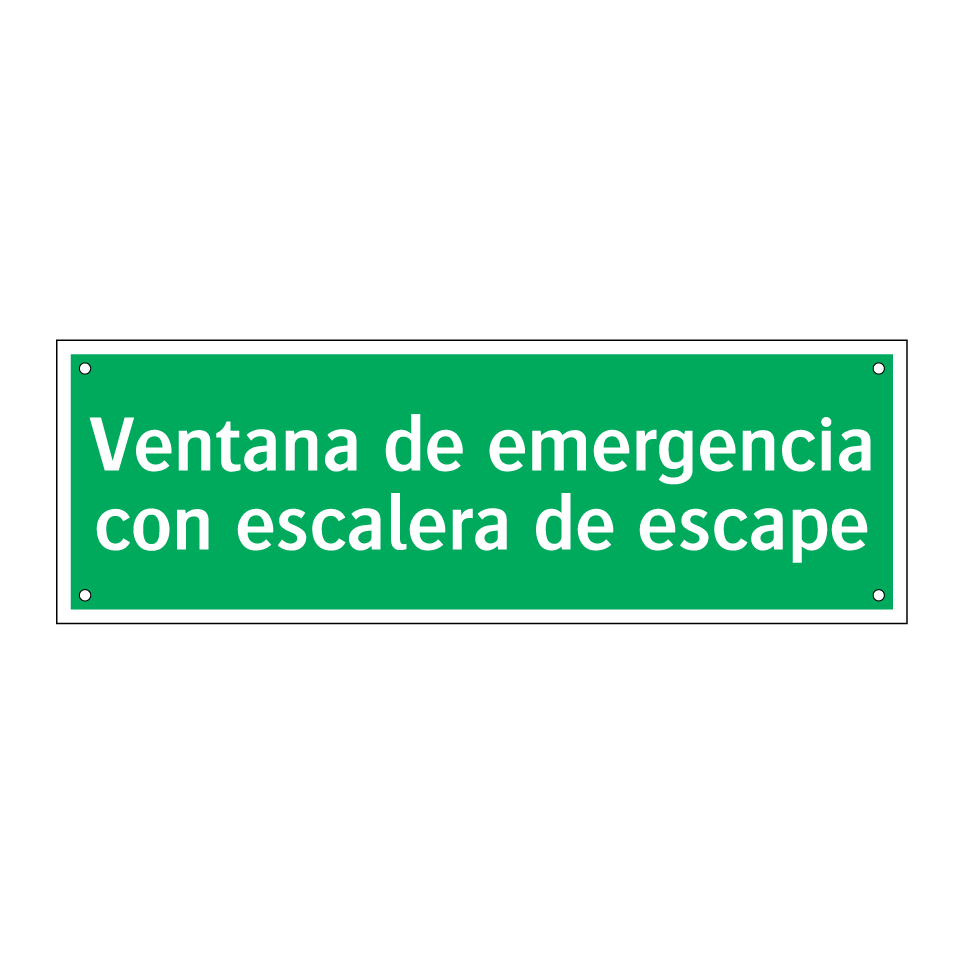 Ventana de emergencia con escalera de escape