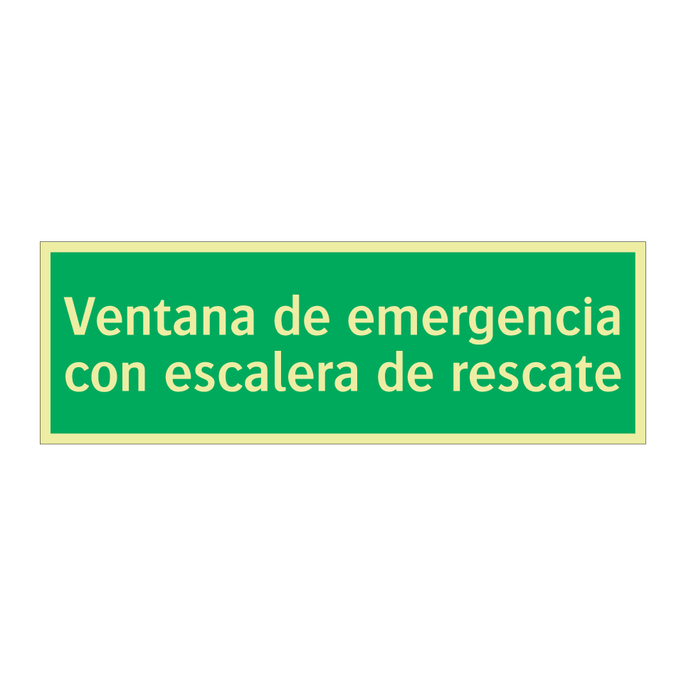 Ventana de emergencia con escalera de rescate