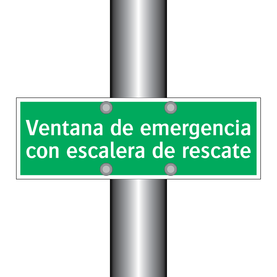 Ventana de emergencia con escalera de rescate
