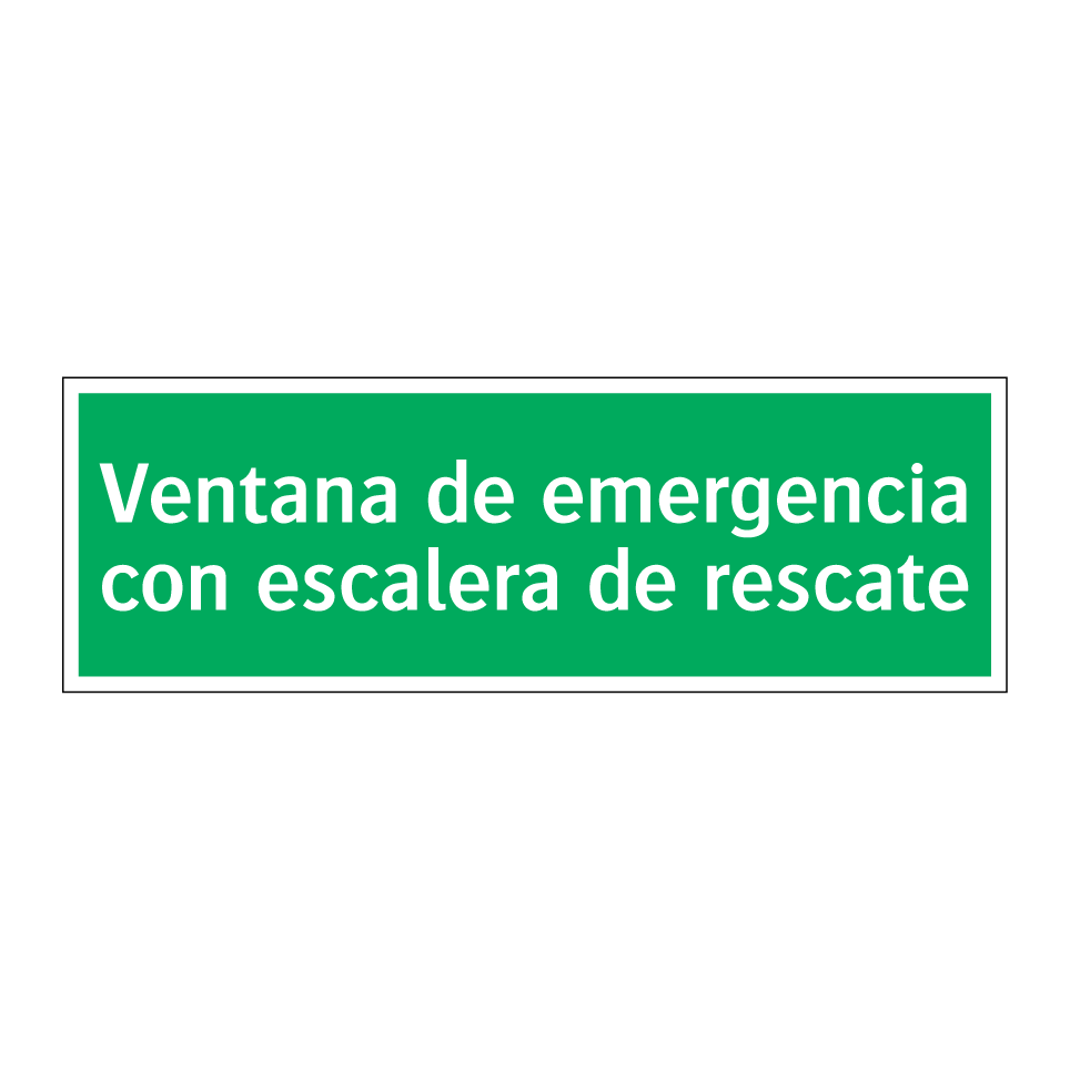 Ventana de emergencia con escalera de rescate