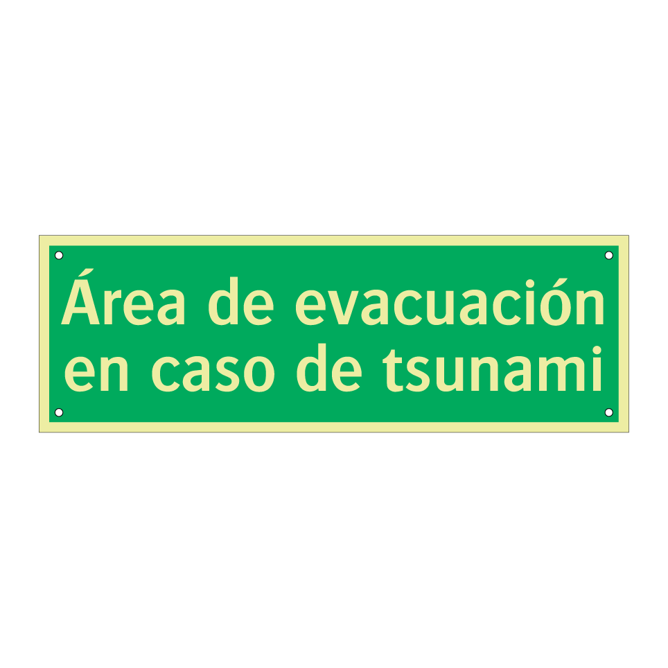 Área de evacuación en caso de tsunami