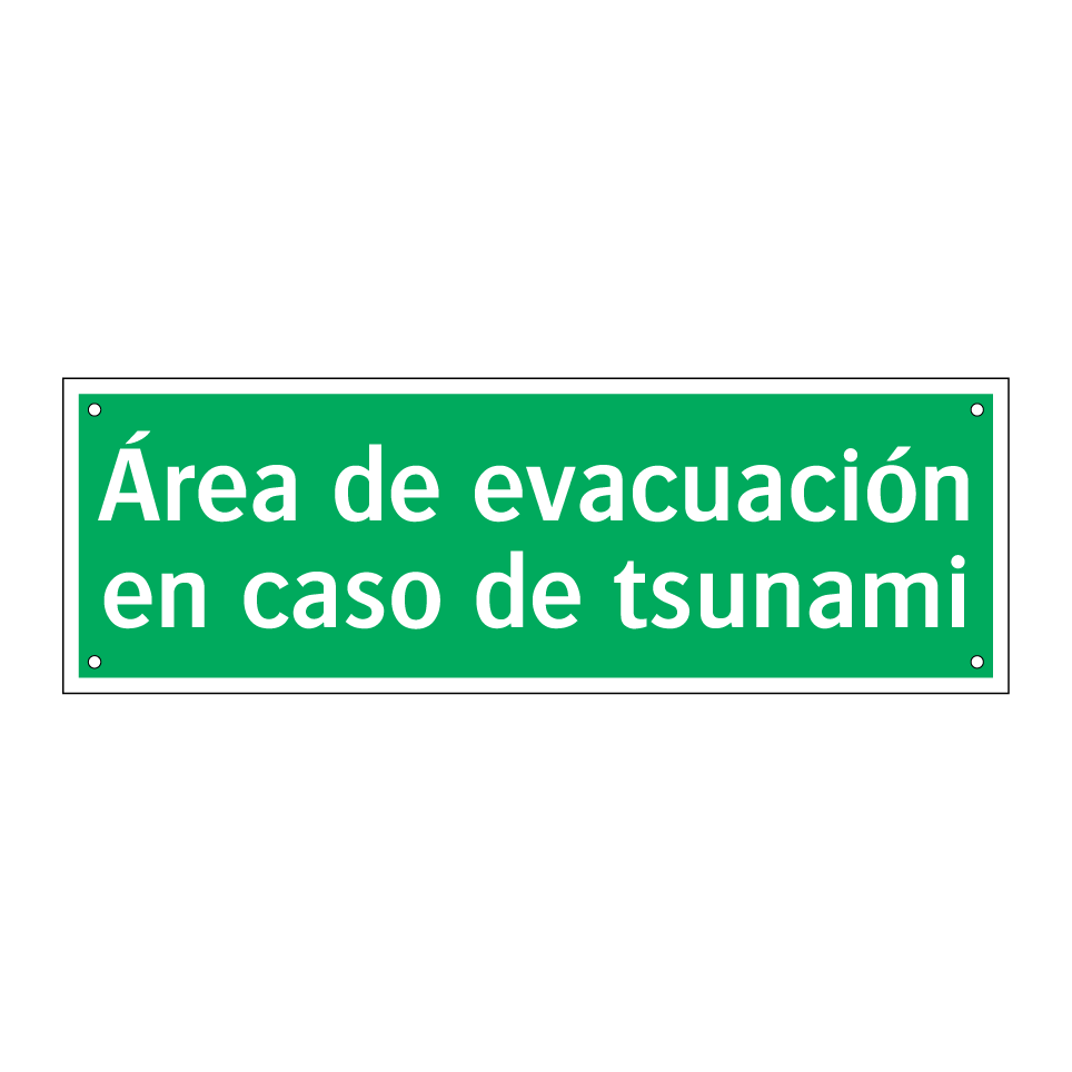 Área de evacuación en caso de tsunami