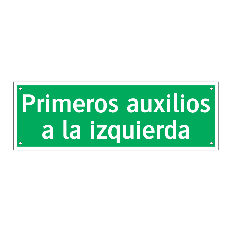 Primeros auxilios a la izquierda