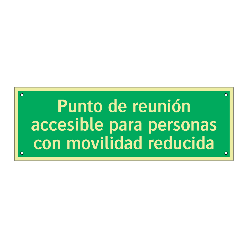 Punto de reunión accesible para personas con movilidad reducida