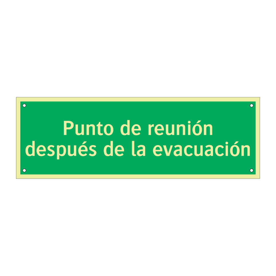 Punto de reunión después de la evacuación