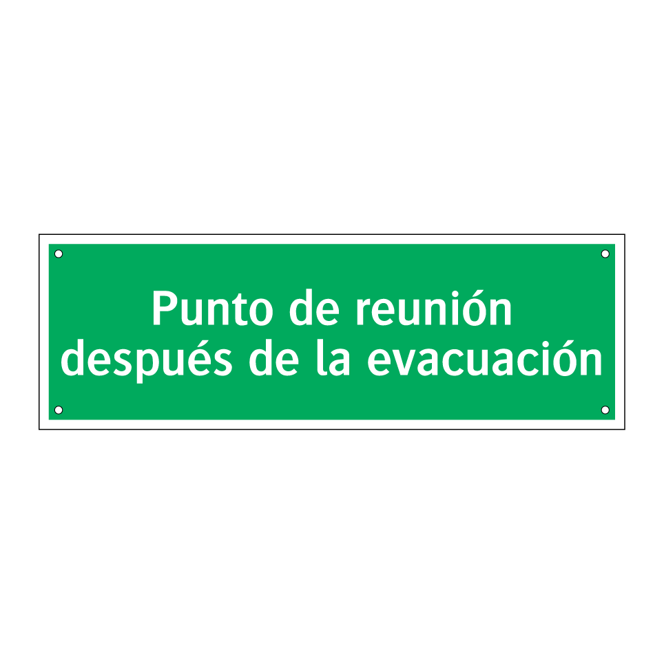 Punto de reunión después de la evacuación