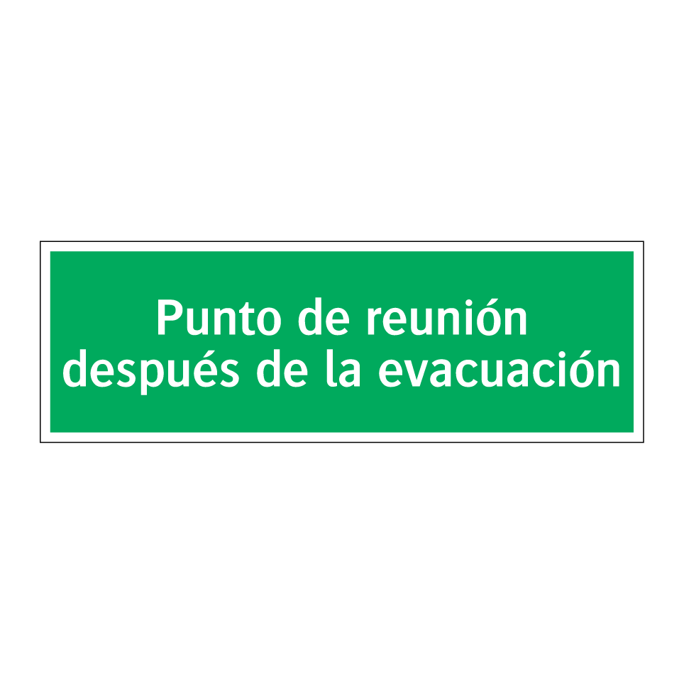Punto de reunión después de la evacuación