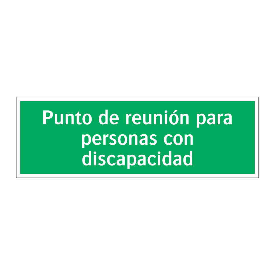 Punto de reunión para personas con discapacidad