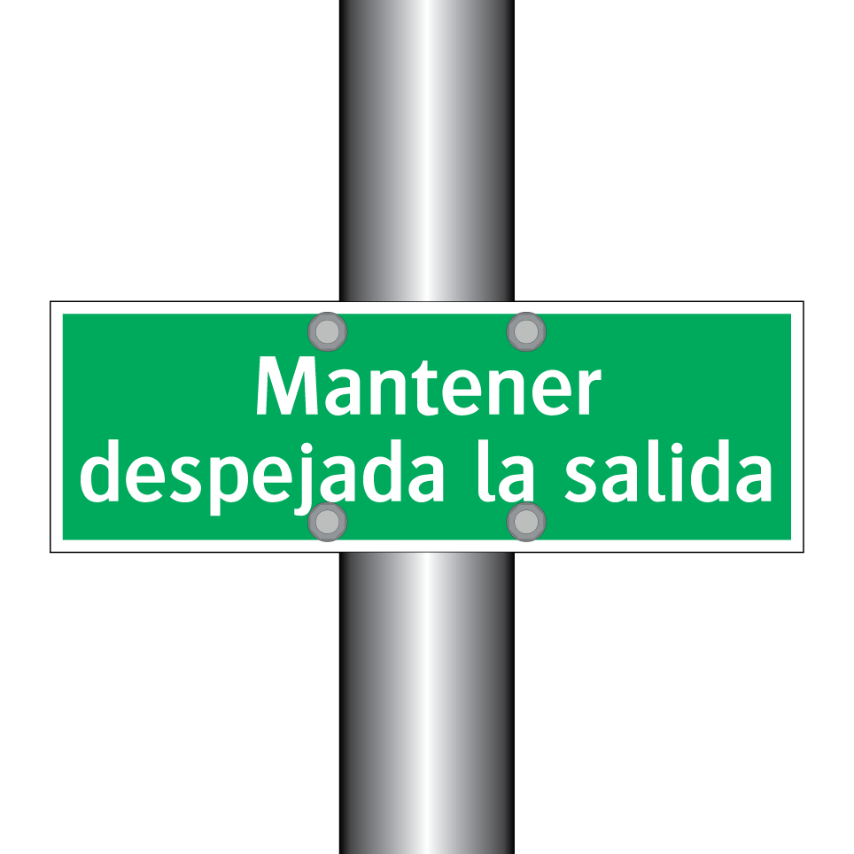 Mantener despejada la salida