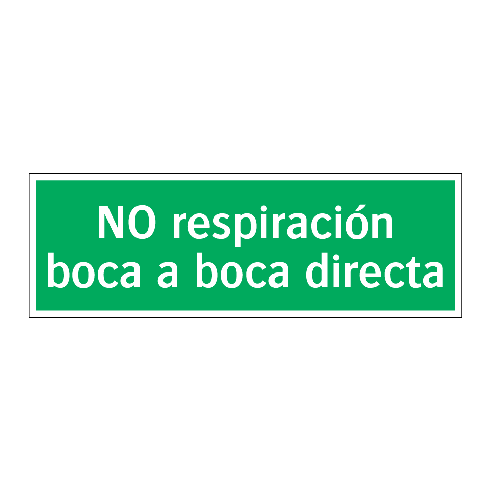 NO respiración boca a boca directa
