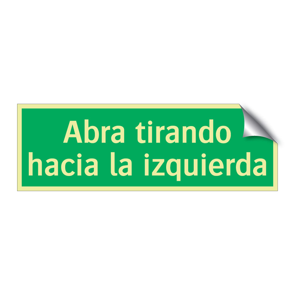 Abra tirando hacia la izquierda