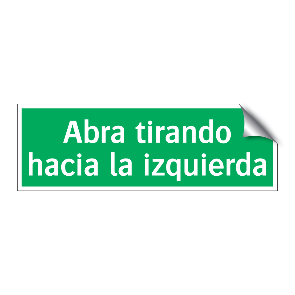 Abra tirando hacia la izquierda