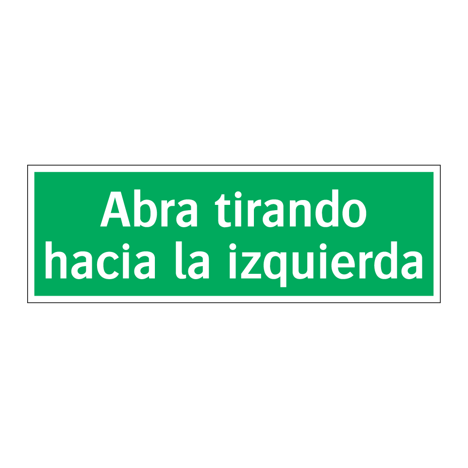 Abra tirando hacia la izquierda
