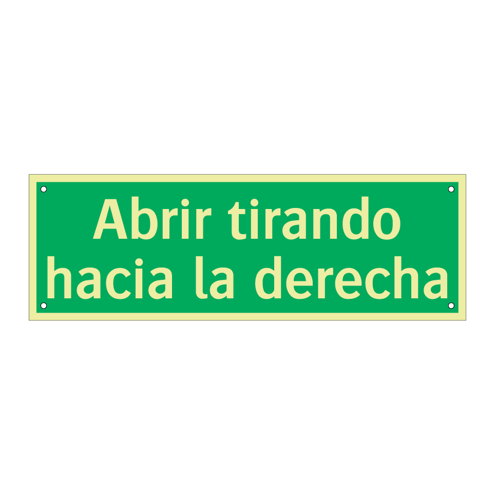Abrir tirando hacia la derecha