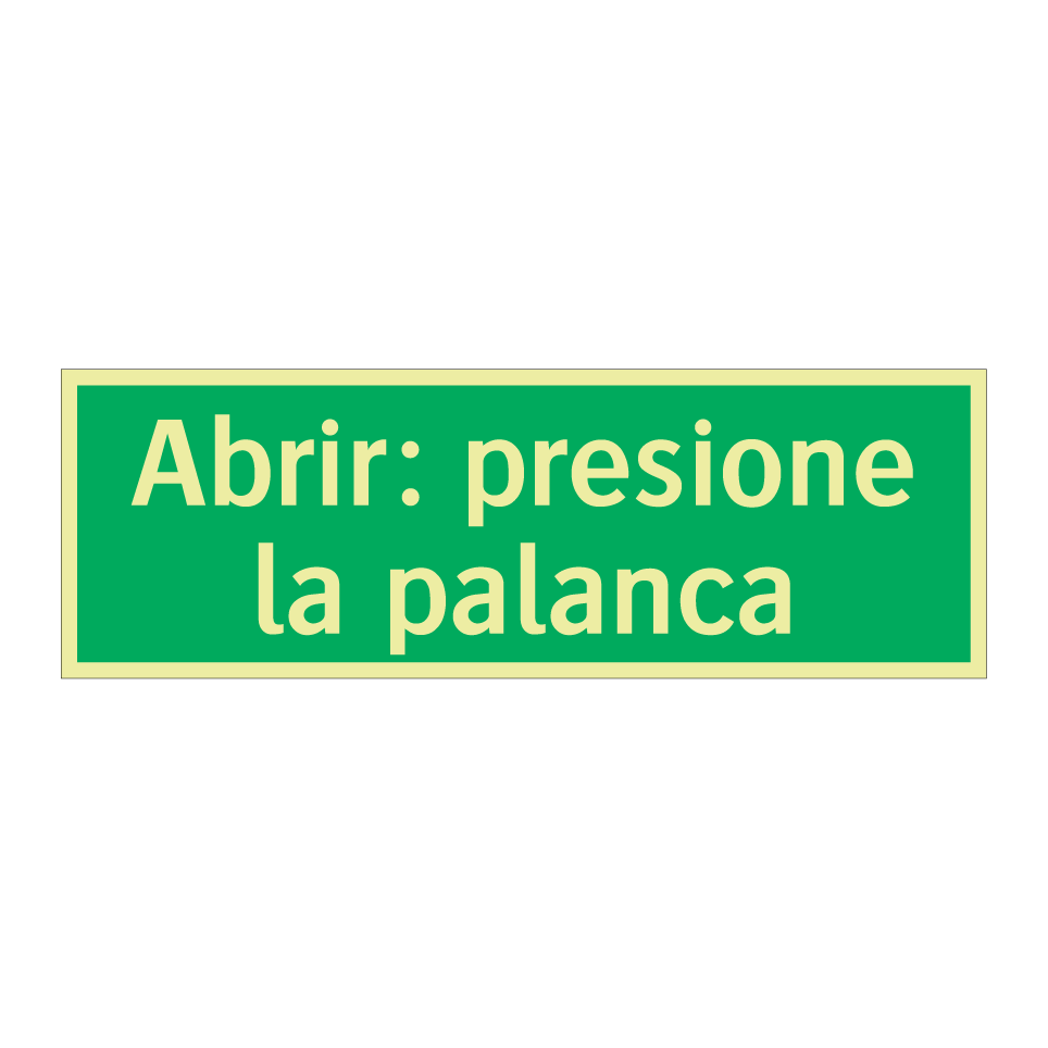 Abrir: presione la palanca