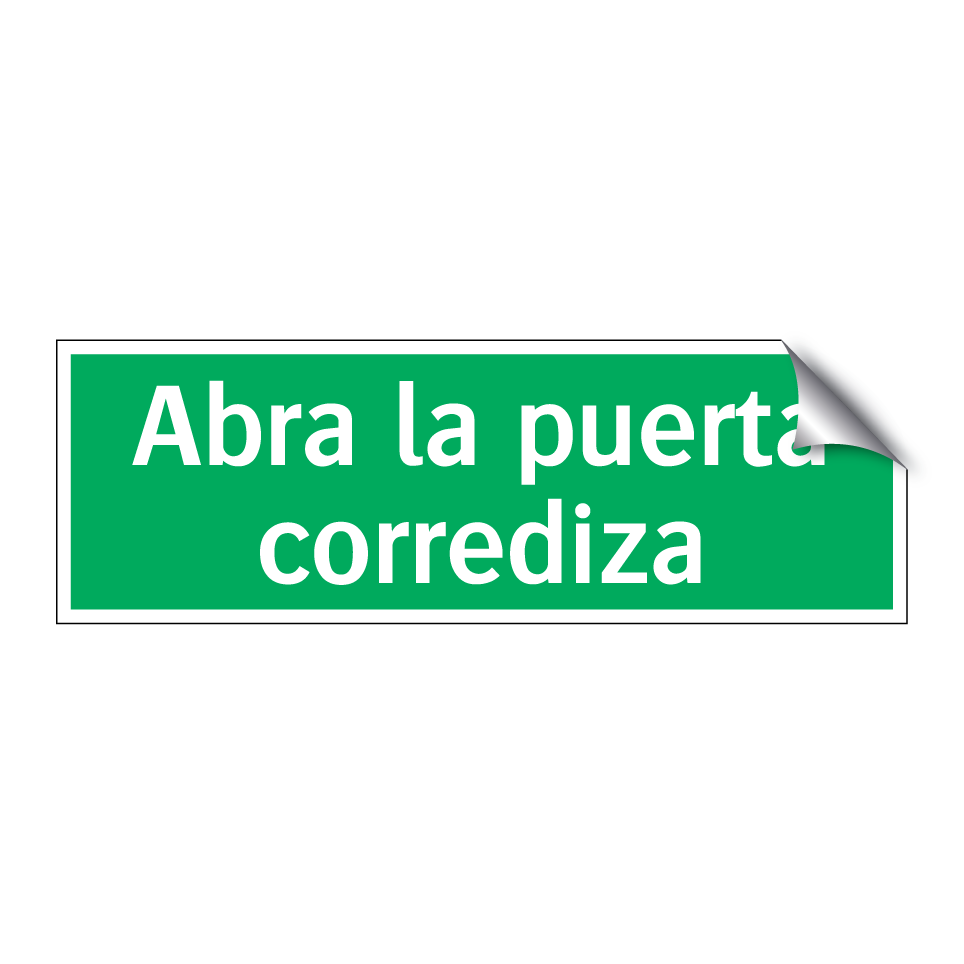 Abra la puerta corrediza