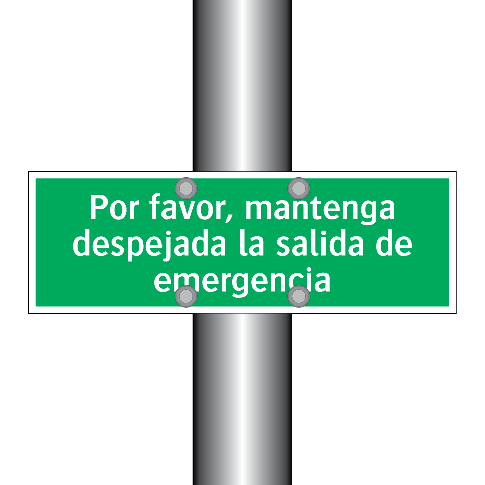 Por favor, mantenga despejada la salida de emergencia