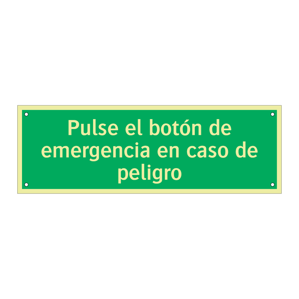 Pulse el botón de emergencia en caso de peligro