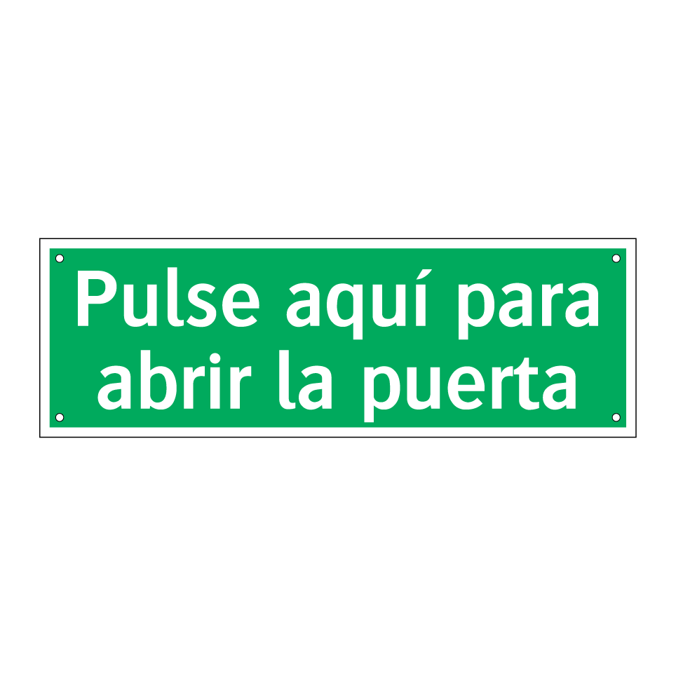 Pulse aquí para abrir la puerta