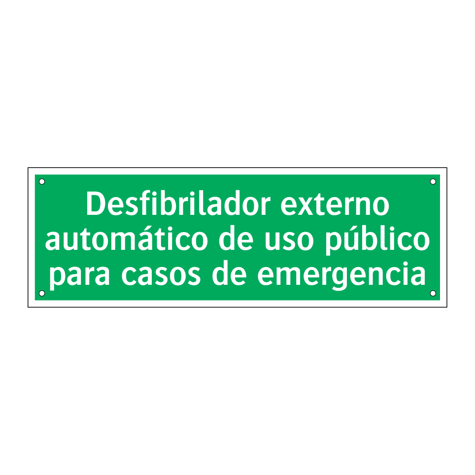 Desfibrilador externo automático de uso público para casos de emergencia