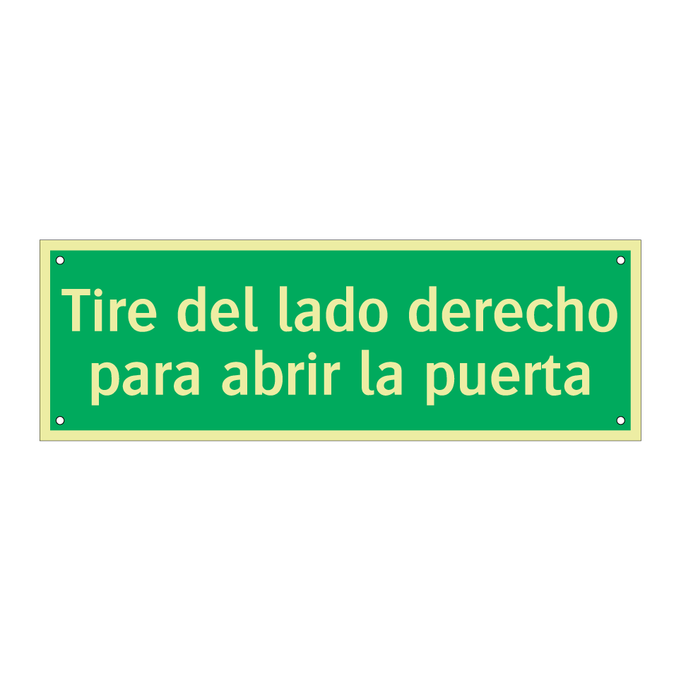 Tire del lado derecho para abrir la puerta