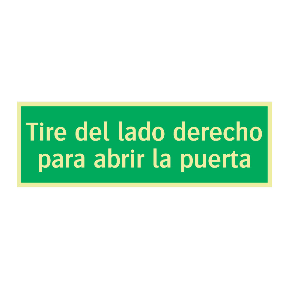 Tire del lado derecho para abrir la puerta