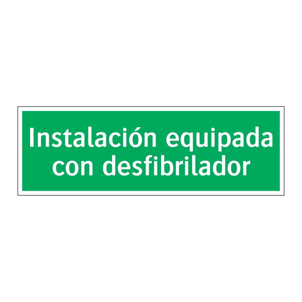 Instalación equipada con desfibrilador