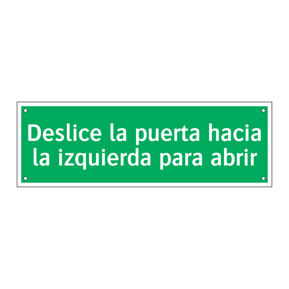 Deslice la puerta hacia la izquierda para abrir