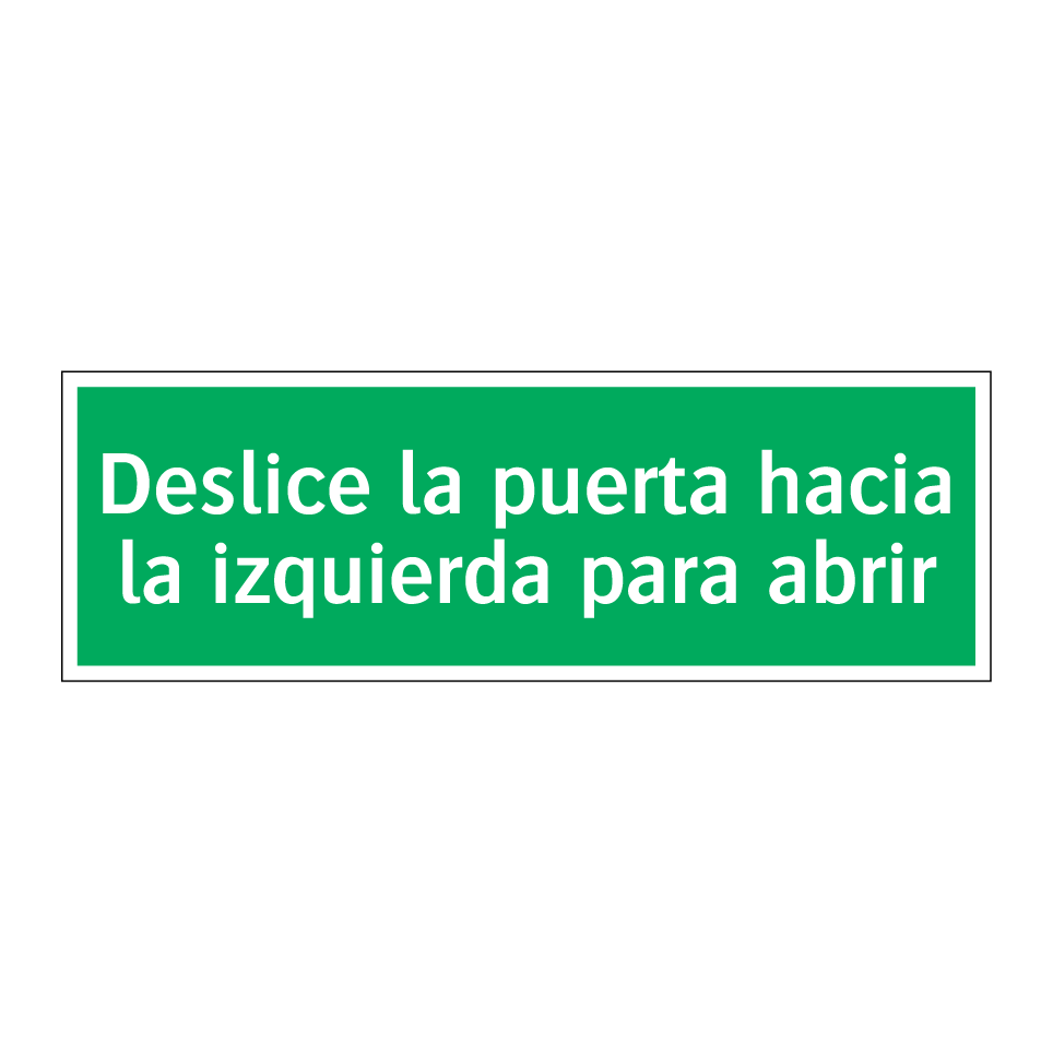 Deslice la puerta hacia la izquierda para abrir