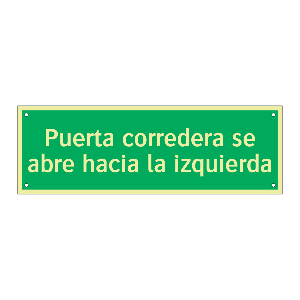 Puerta corredera se abre hacia la izquierda