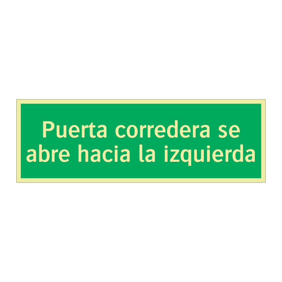 Puerta corredera se abre hacia la izquierda