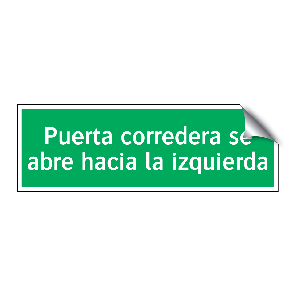 Puerta corredera se abre hacia la izquierda