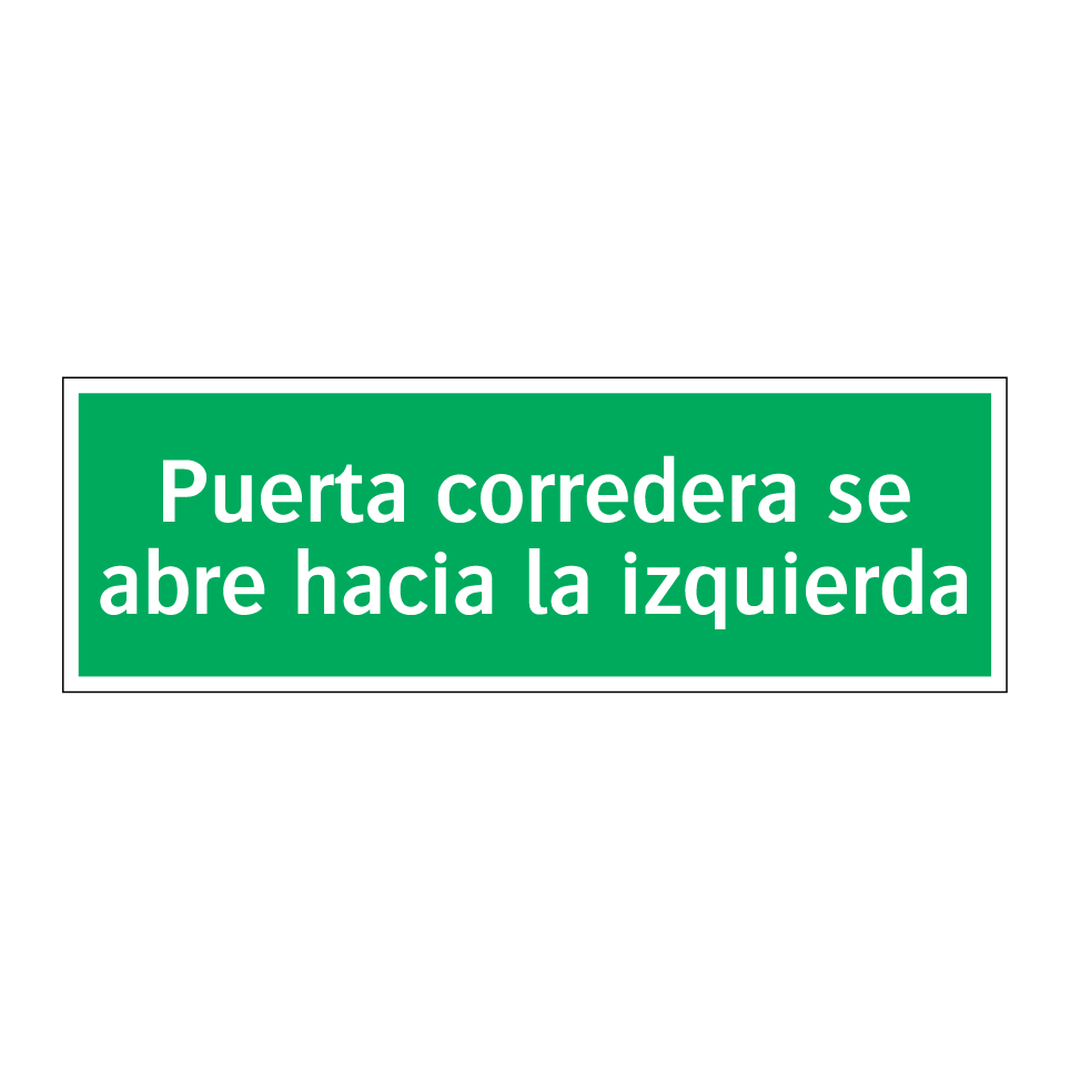 Puerta corredera se abre hacia la izquierda