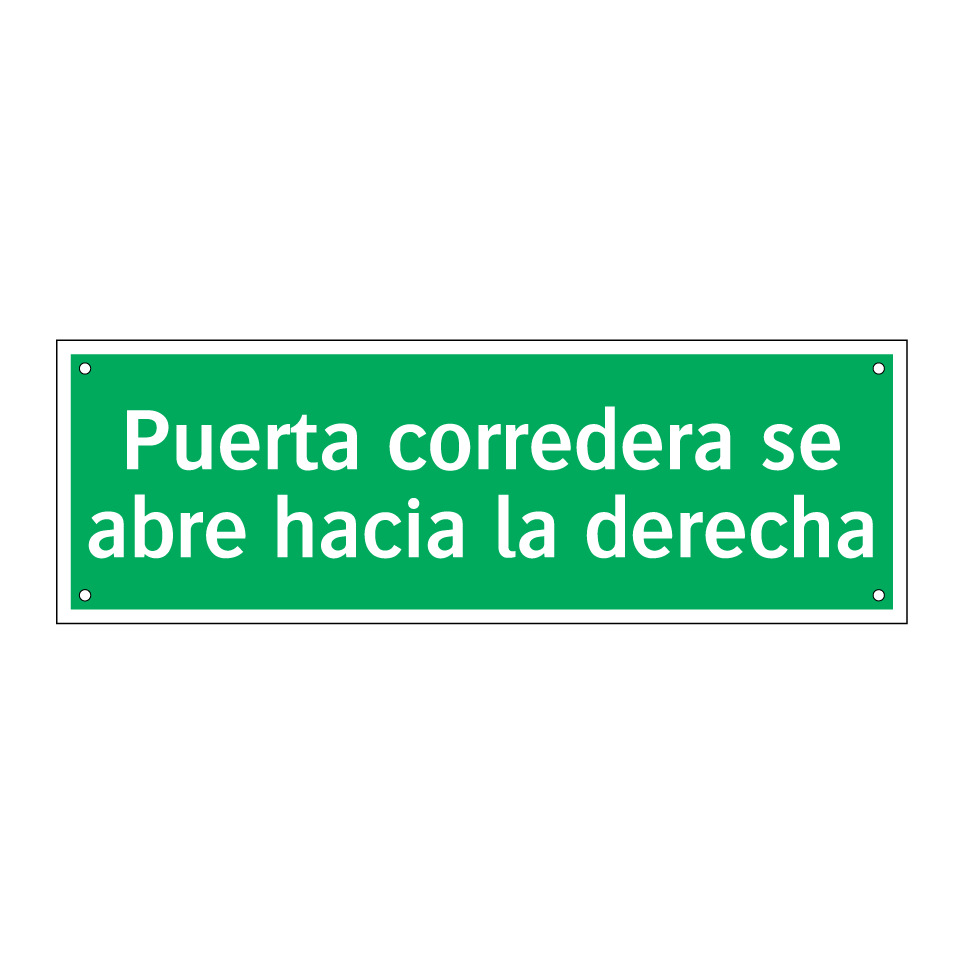 Puerta corredera se abre hacia la derecha