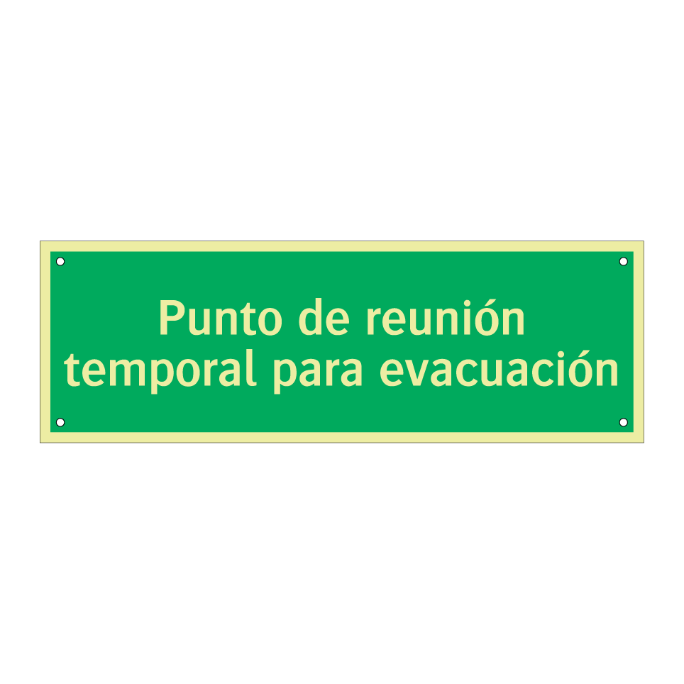 Punto de reunión temporal para evacuación
