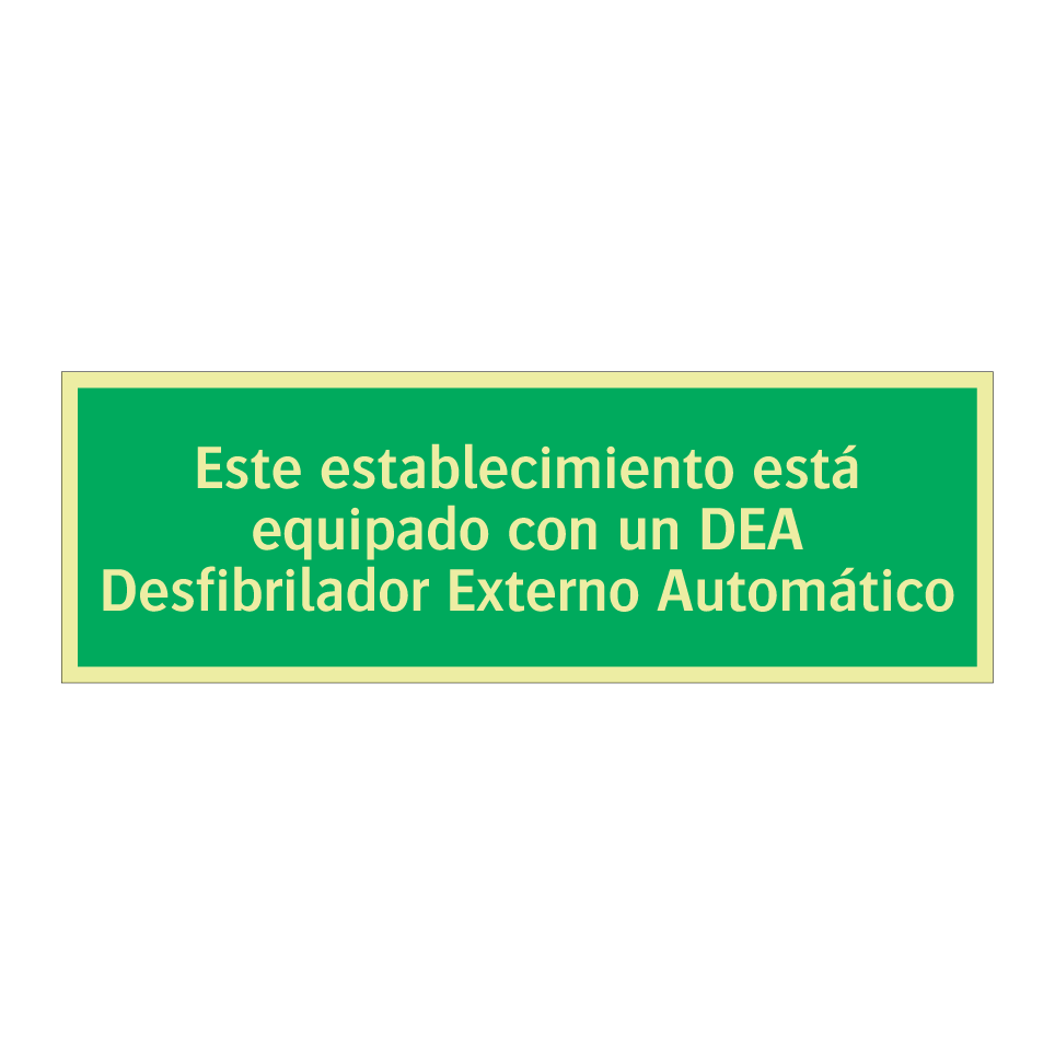 Este establecimiento está equipado con un DEA Desfibrilador Externo Automático