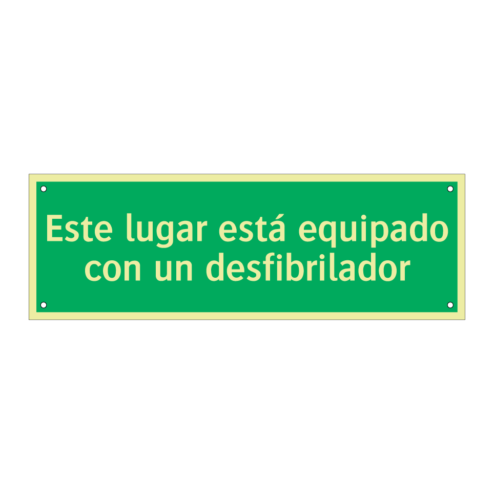 Este lugar está equipado con un desfibrilador
