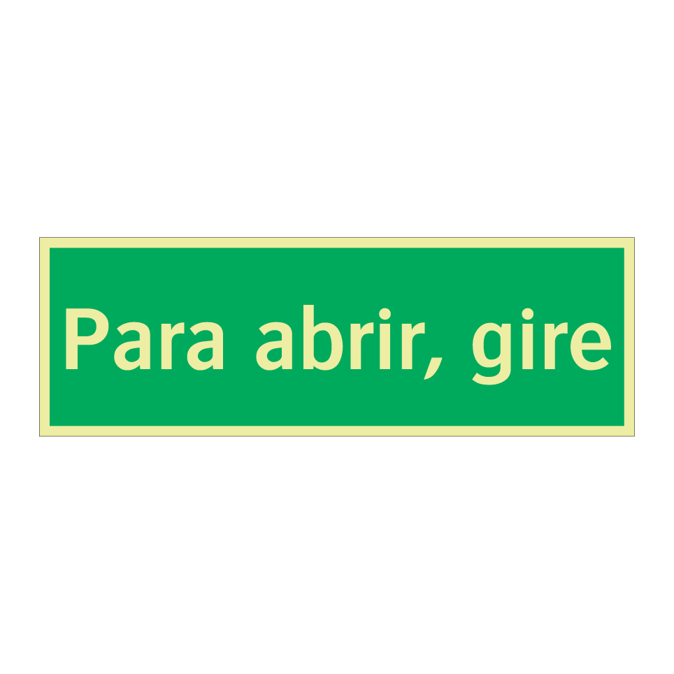 Para abrir, gire