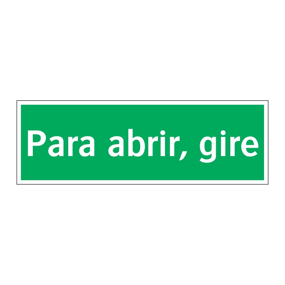 Para abrir, gire