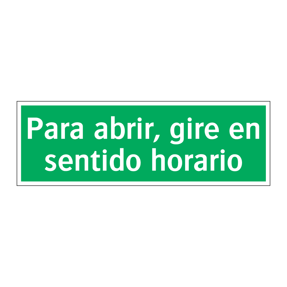 Para abrir, gire en sentido horario