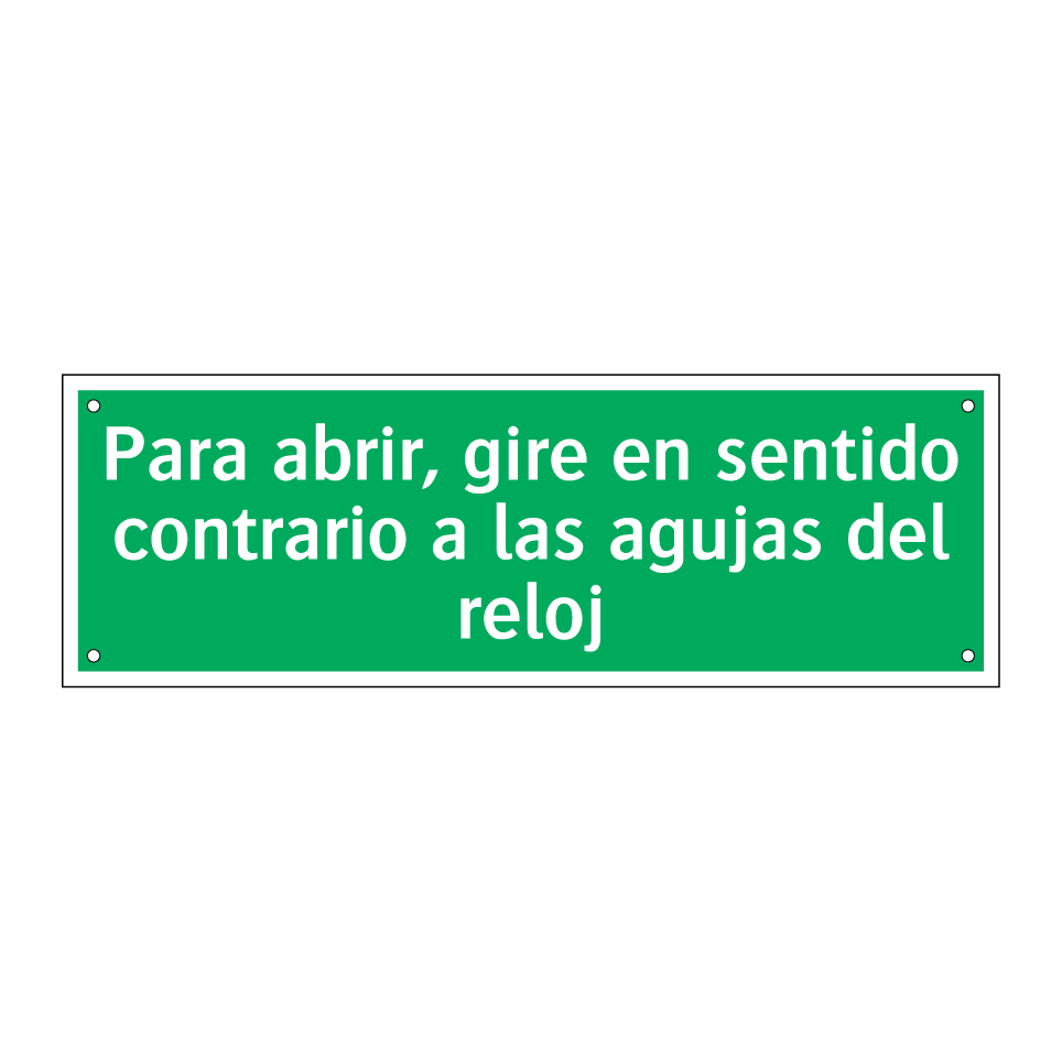Para abrir, gire en sentido contrario a las agujas del reloj