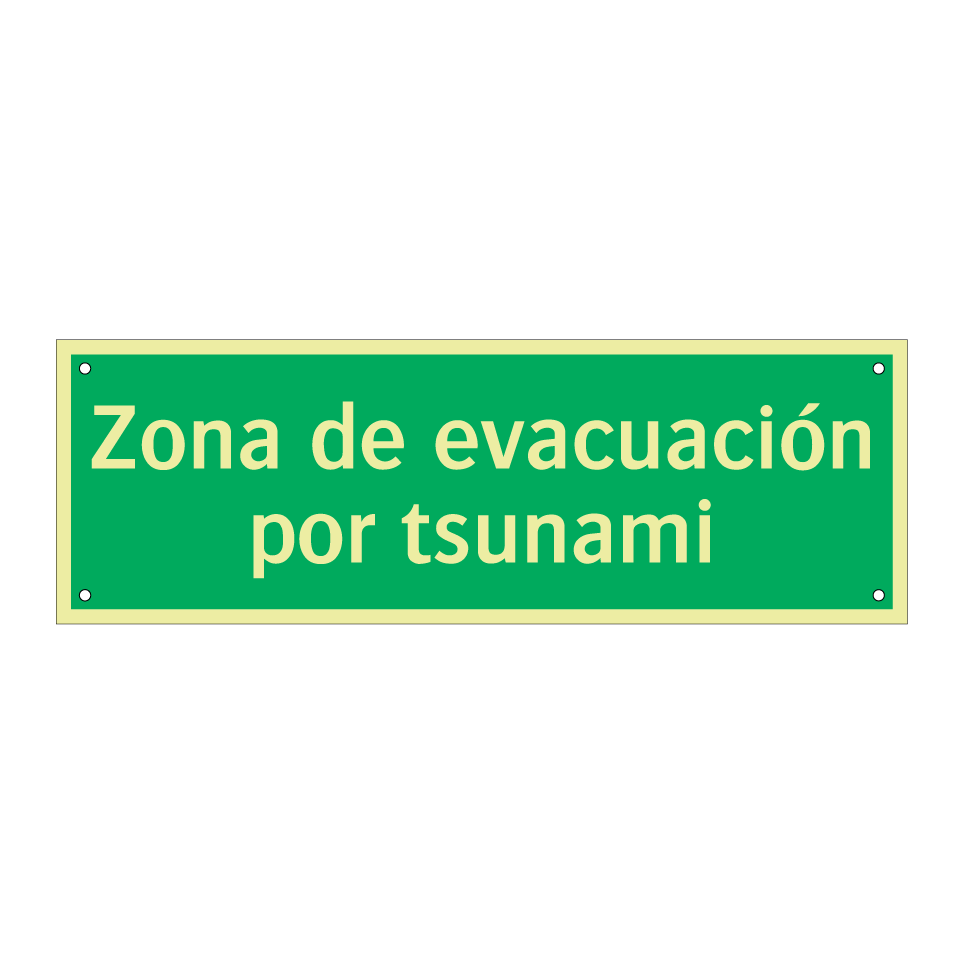 Zona de evacuación por tsunami